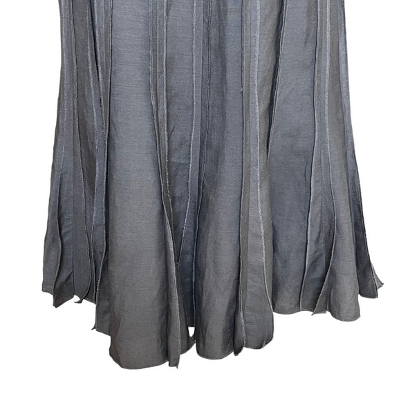 Carole Little Women’s Linen Blend Pleated Embroidered Skirt Size 10 Taupe Summer - Picture 7 of 8